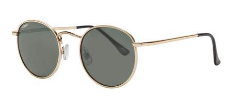 Front angled shot of Gold ˫ Classic Sunglasses OB130.